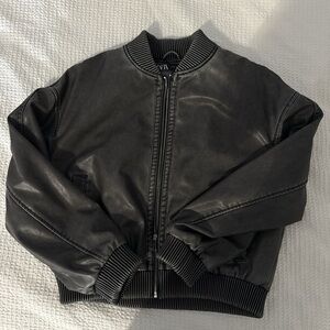 Zara Black Bomber Jacket